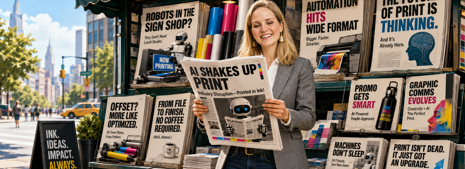 Emma At Print Stand
